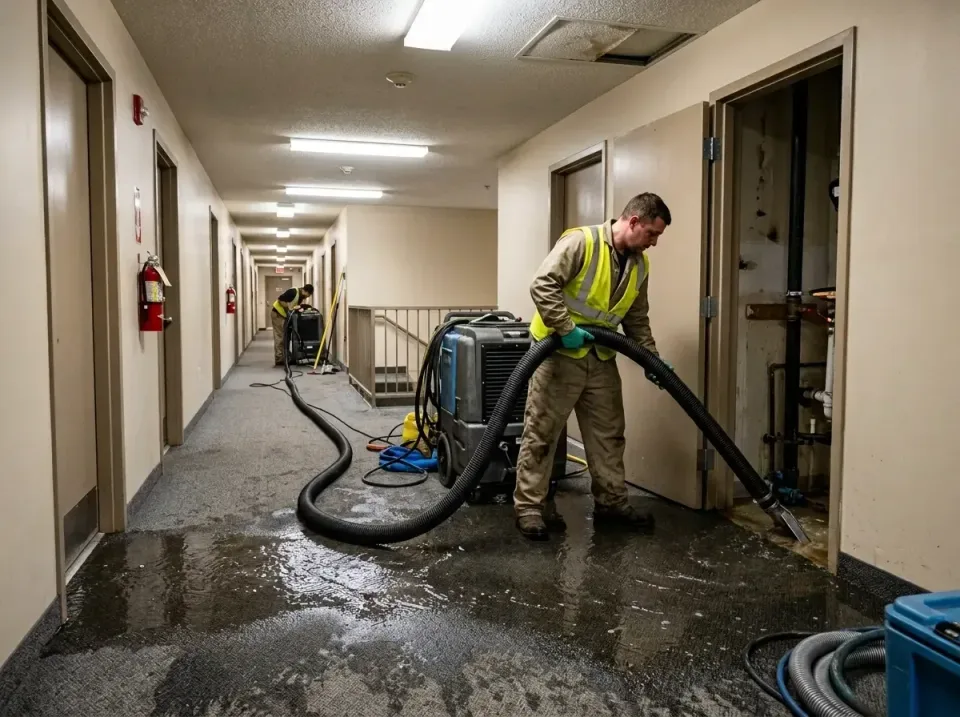 multi-unit-apartment-hallway-f-005 — frequently asked questions, Emergency Burst Pipe Water Extraction & Removal in Spring V…